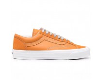 Vans Old Skool оранжевые кожаные вансы